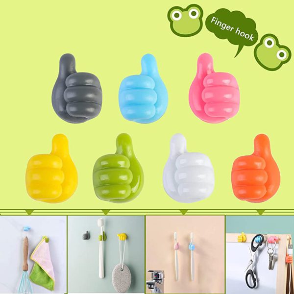 Creative Silicone Thumb Wall Hooks pack of 10