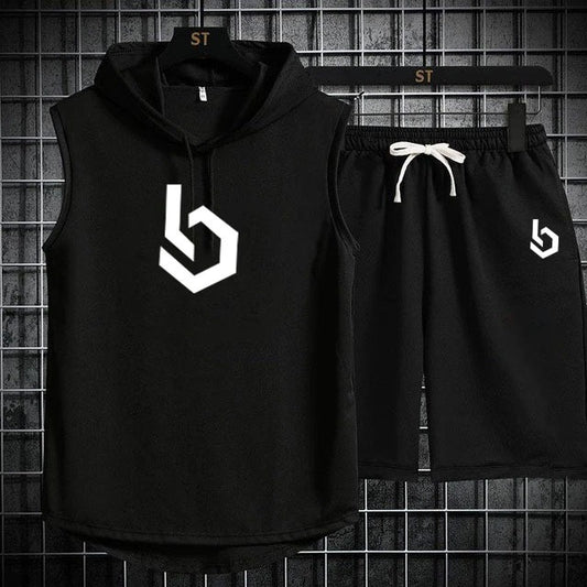 Summer Gym Hooded Short Track Suit Fabric Jersey