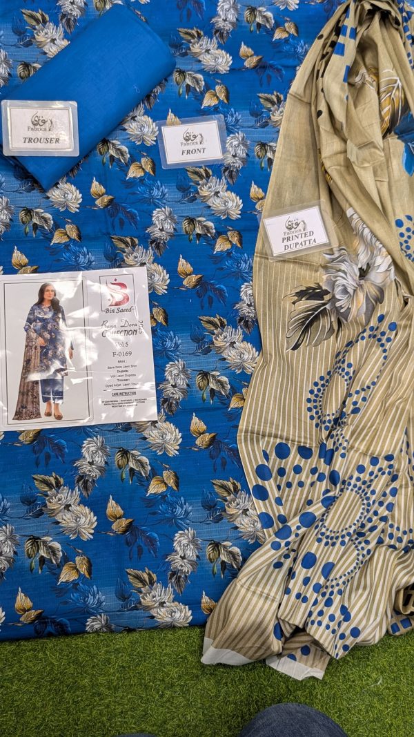Binsaeed Bana Dora 3 piece Unstitched Suit Summer Lawn Collection