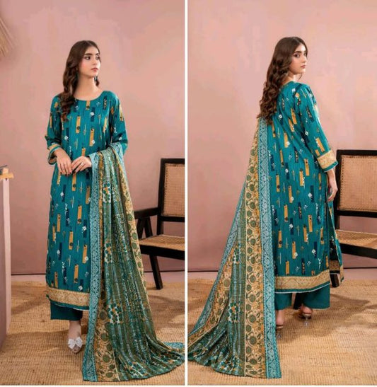 Zesh ✨ 3 Piece unstitched Suit  Summer Lawn Collection 2025