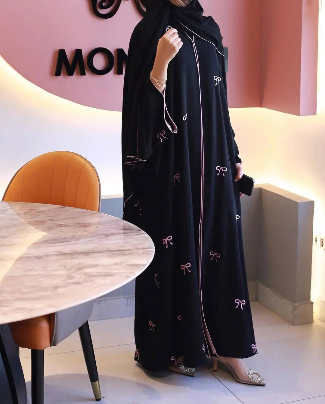 Georgette Embroidered Full Abaya