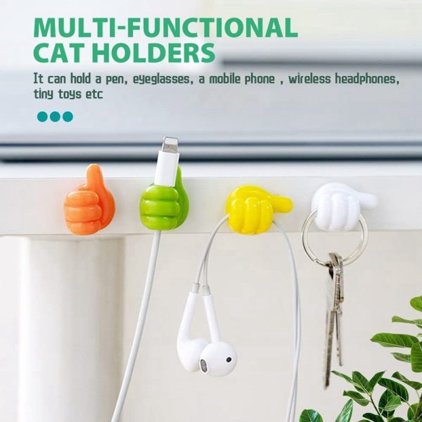 Creative Silicone Thumb Wall Hooks pack of 10