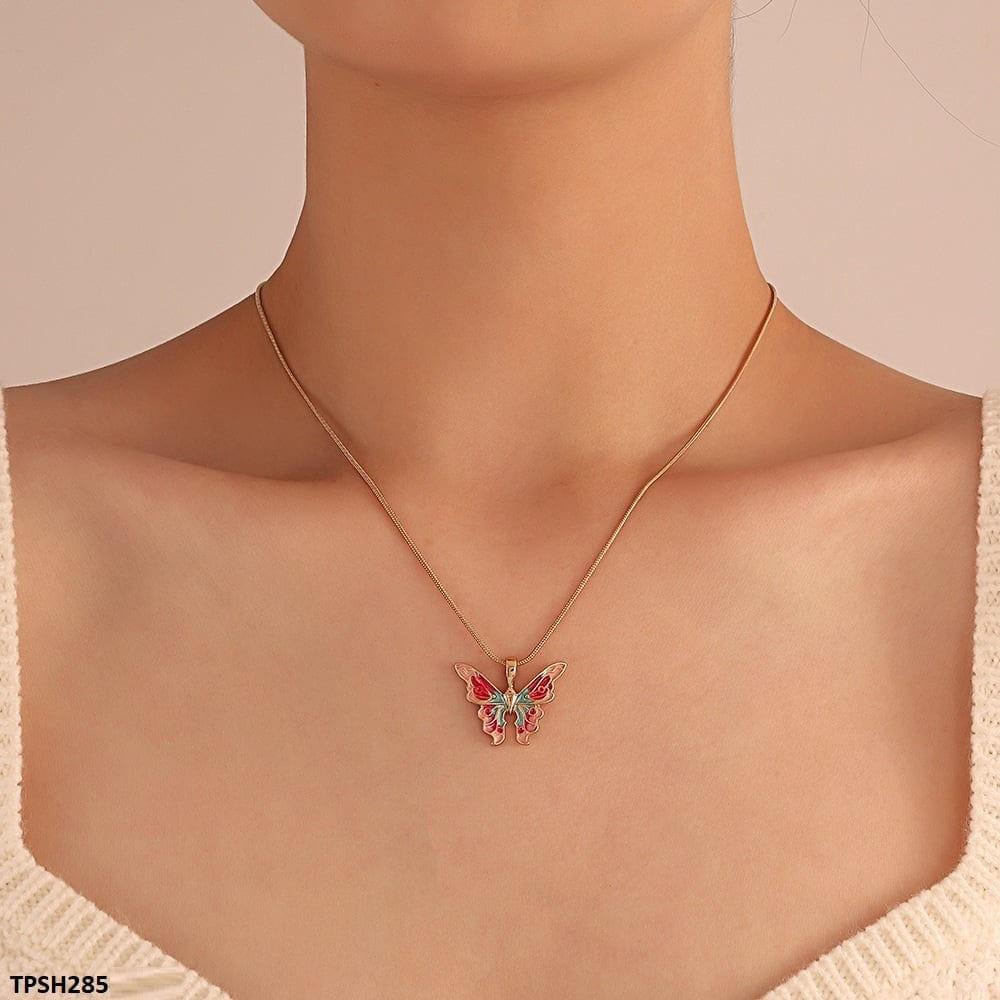 Layer Painted Butterfly Pendant